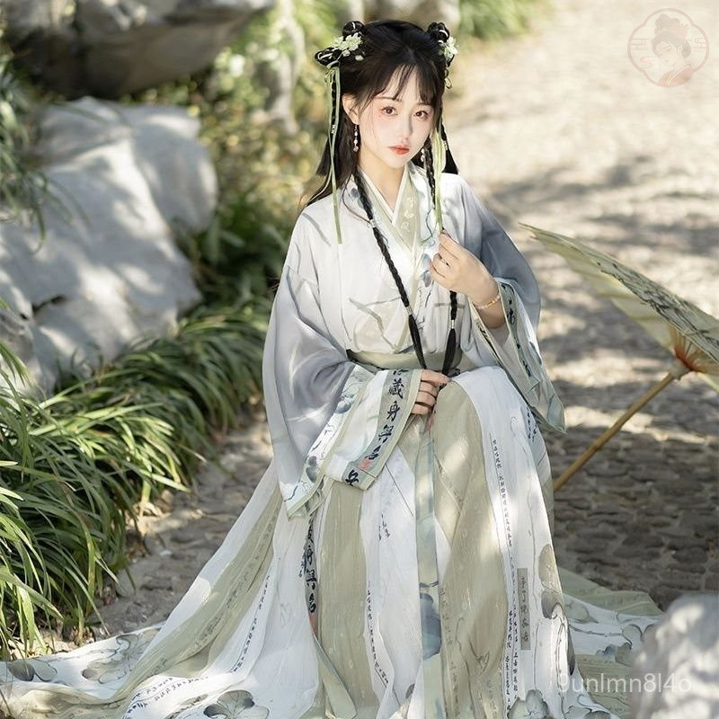 Set Baju Tradisional Cina Hanfu Wanita Gaya Jin Spring Summer Ru Skirt Untuk Mahasiswa Sehari-hari