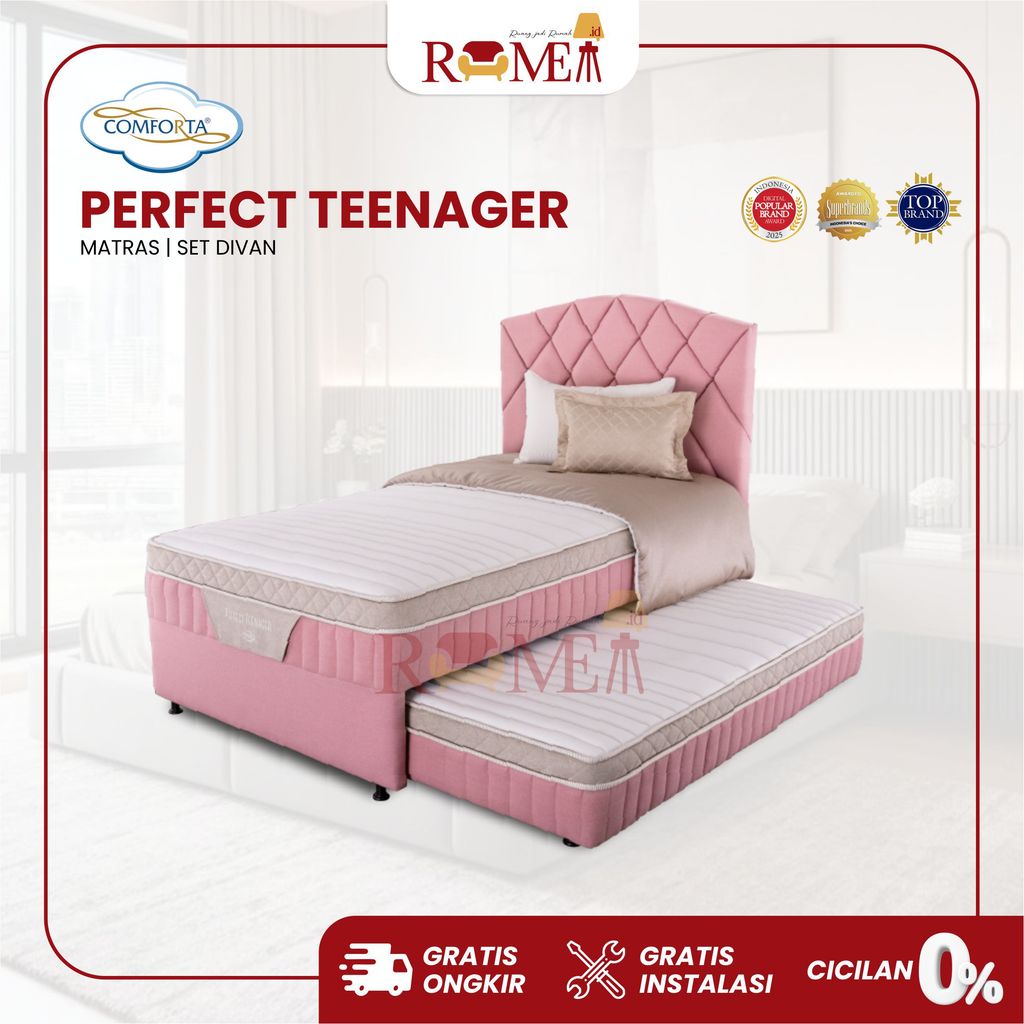 Rumea - SPRINGBED COMFORTA PERFECT TEENAGER MATRASS KASUR SPRINGBED LATEX 2IN1 SINGLE 120x200 CM PON