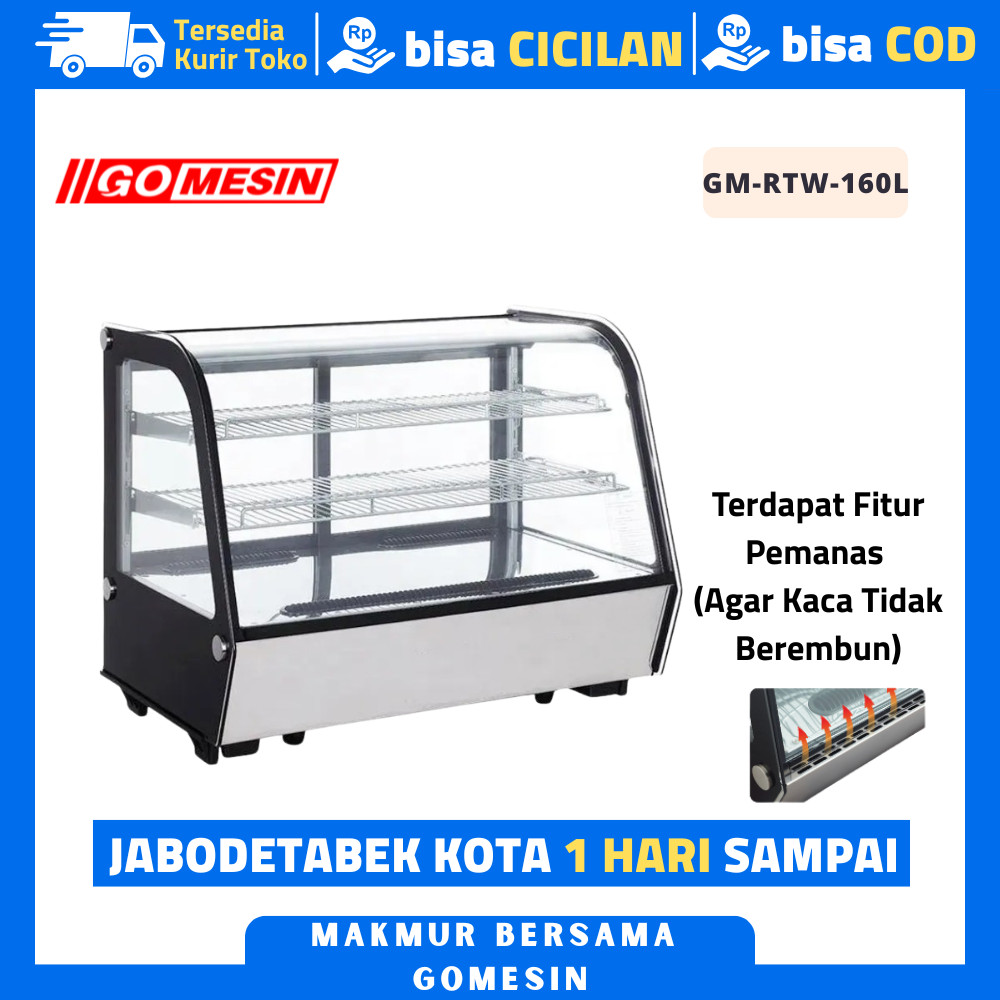SHOWCASE COOLER CAKE GOMESIN GM-RTW-160L DISPLAY COOLER ETALASE PENDINGIN KUE GARANSI RESMI