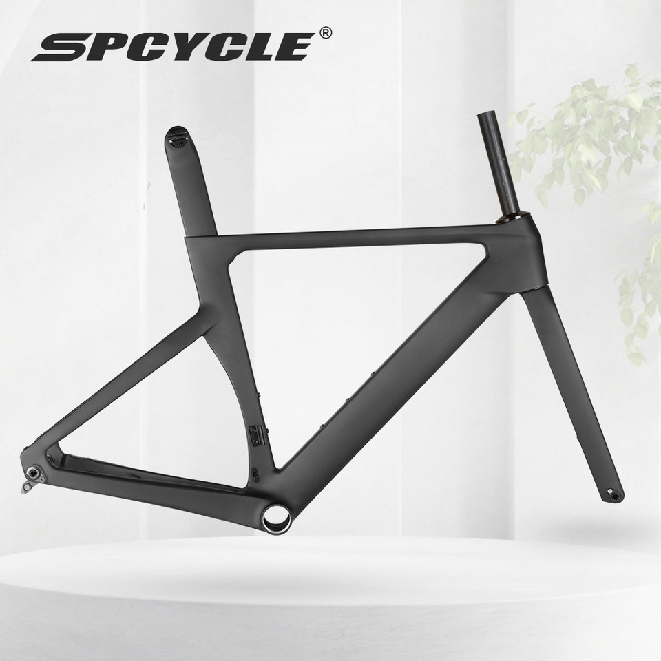 2024 New T1000 Carbon Aero Road Bike Frame Disc Brake 700x32C All Internal Cable T47 Thread Race Bic