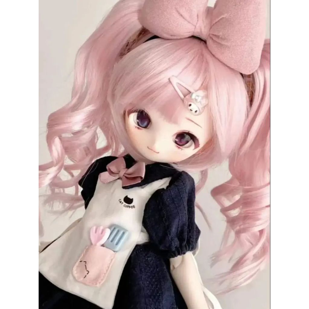 gaoshundoll16Bunny Rabbit anime face resin Qbaby blythe MDD VOLKS Y makeup practice head for birthda