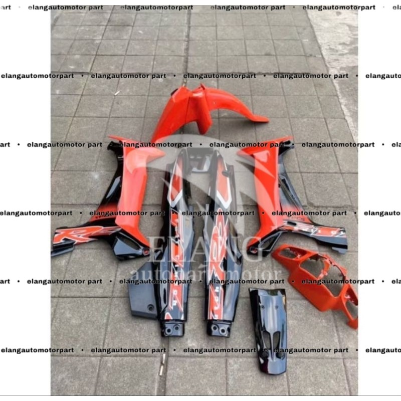BODY  SET  COVER BODY FULL SETT YAMAHA FIZ R FULL CLUTH HITAM OREN Termurah