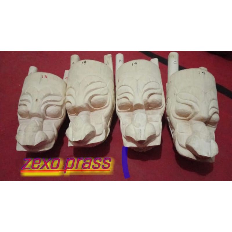 sEs Barongan Putihan Mentahan Kayu Sengon Ukuran 14-15