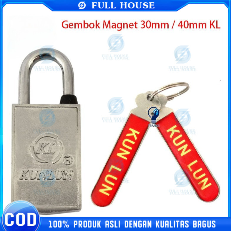 Full House Gembok Magnet Anti Maling Stainless Steel 30mm/40mm KL
