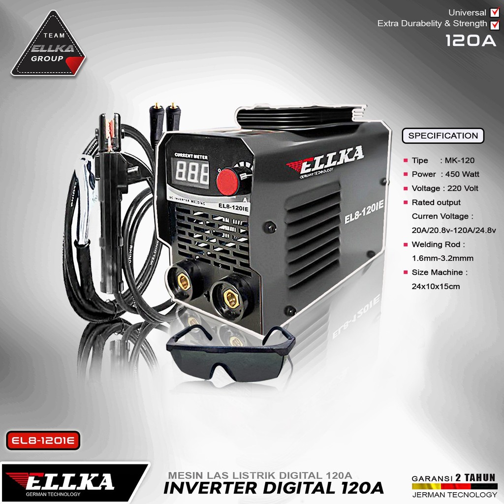 Mesin Las Inverter ELLKA 450watt Basic RII120-2 Travo Las 450 Watt / las 450watt PROMO