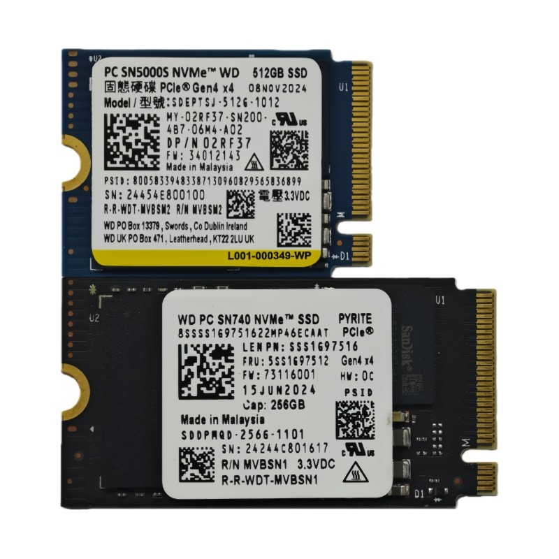 WD SN740 M2 2230 1TB 2TB PCIe 40 NVMe SSD for Steam Deck Microsoft Surface ProX & SN5000S 2230 512GB