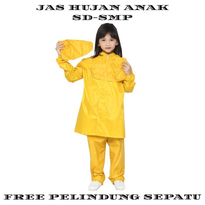 JAS HUJAN ANAK 6-15 THN FREE PELINDUNG SEPATU - ROK HITAM, TANGGUNG (M) Terlaris