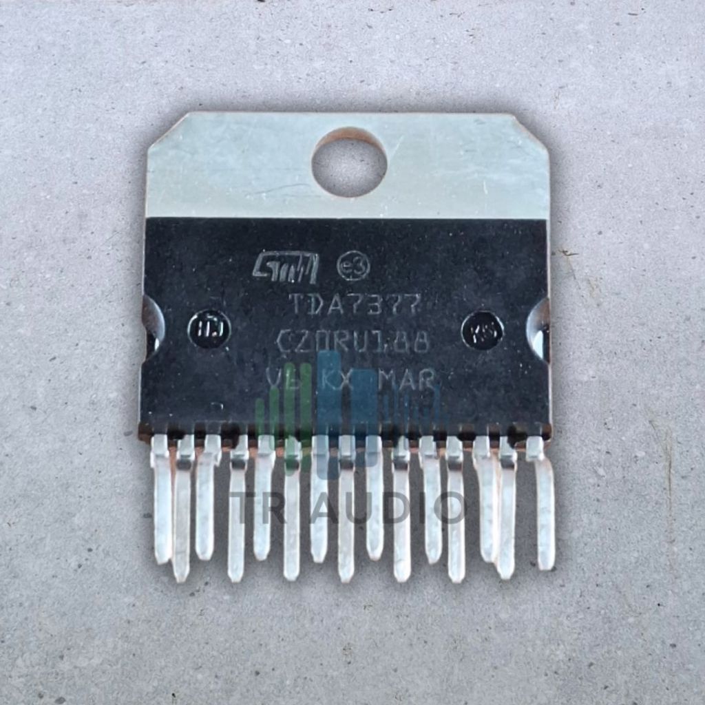 IC TDA7377 TDA 7377 Audio Power Amplifier Mobil Stereo BTL Quad Multiwatt 15 Lengkap