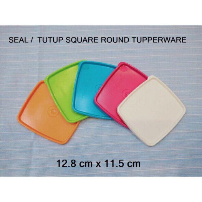 Sale Seal Square Round Tupperware / Tutup Square Round - Pink