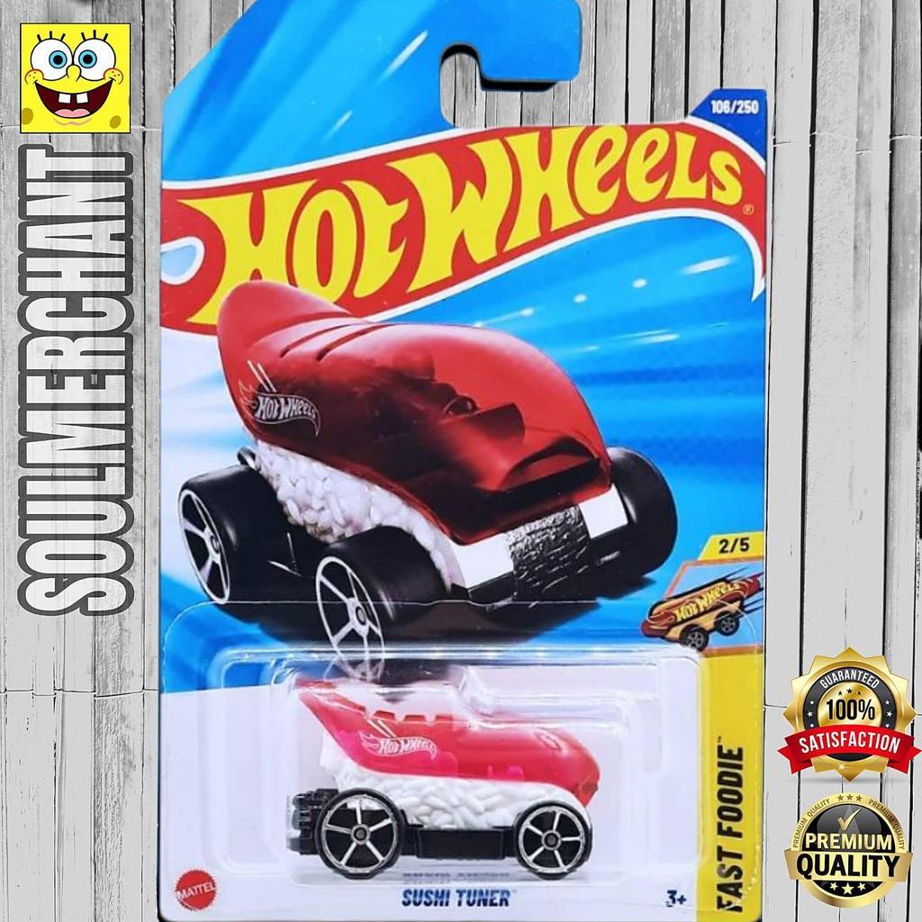 Hot Wheels Sushi Tuner Merah Diecast Fast Foodie