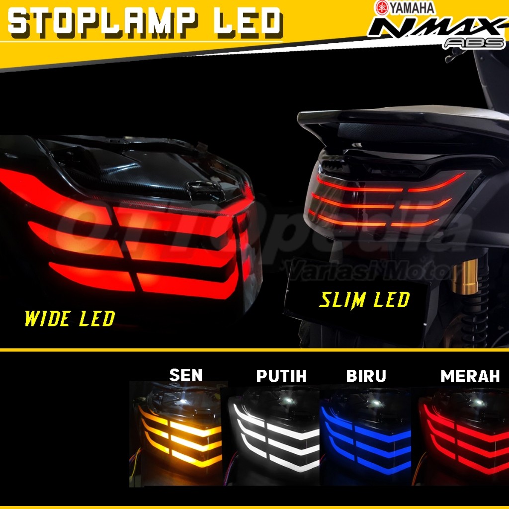 Lampu Stop Rem Belakang  NMAX Custom Sipit / Garis Stoplamp Yamaha NMAX Old Slim Running