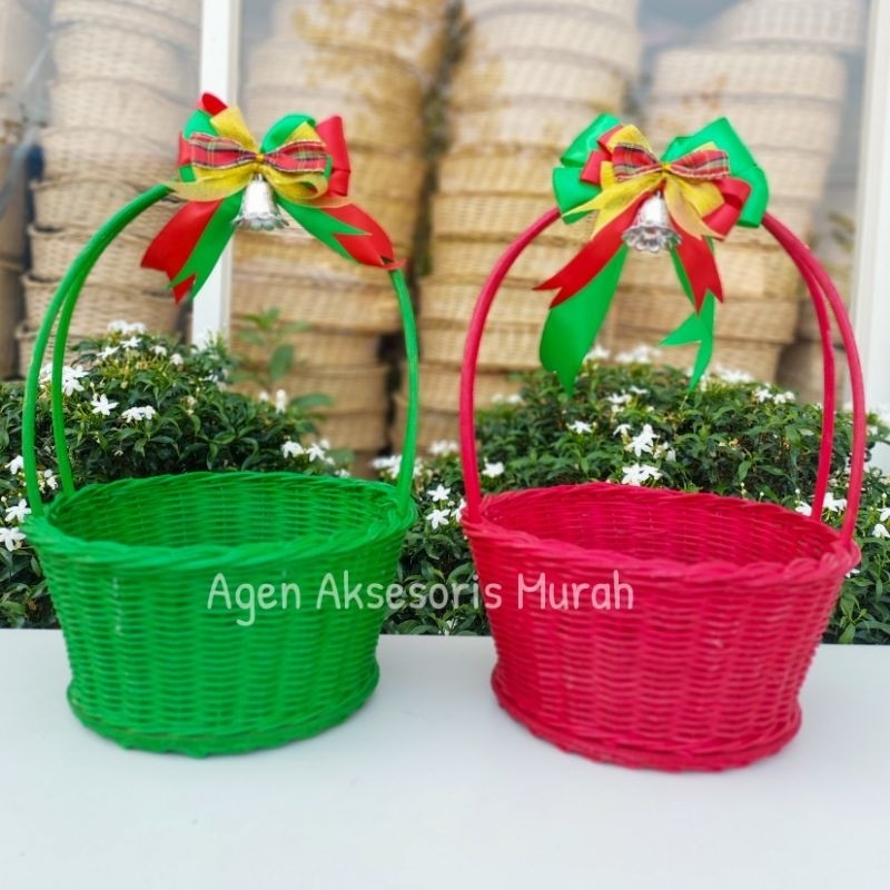 Keranjang Hampers Natal/Keranjang Parcel Natal Free Pita