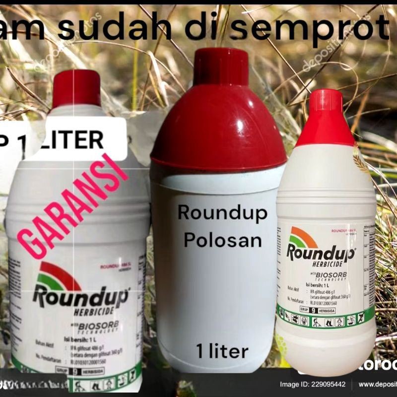 Herbisida Roundup Sistemik Pembasmi Rumput 1 Liter / ROUNDUP BIOSORB 486SL / roundup 1kg / roundup h