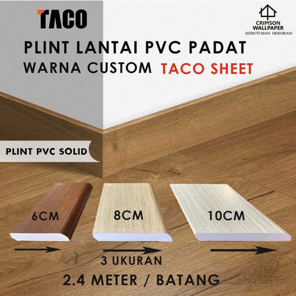 PLINT FULL PVC PADAT | LIST PLINT LANTAI TACO  | PLIN LANTAI PADAT PVC | LIST LANTAI PVC SOLID