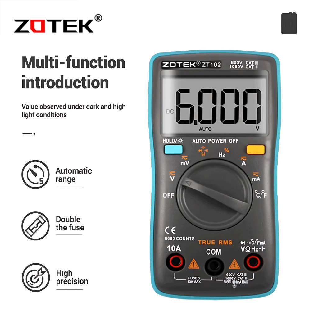 AVOMETER DIGITAL ZOTEK ZT102 / MULTITESTER DIGITAL ZT102 ORIGINAL