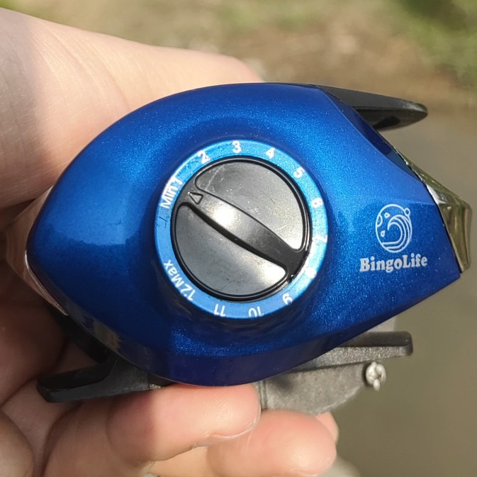 Bingolife Reel Baitcast Biru 8.1:1 Rem Magnet Umpan Mikro Laut