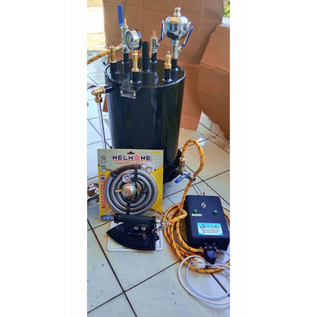 paket setrika uap boiler tabung full otomatis air dan api //setrika uap otomatis//boiler tabung setr