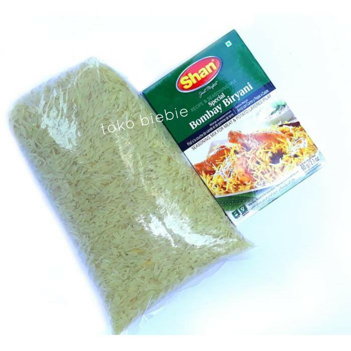 beras basmati 1kg + bumbu shan biryani