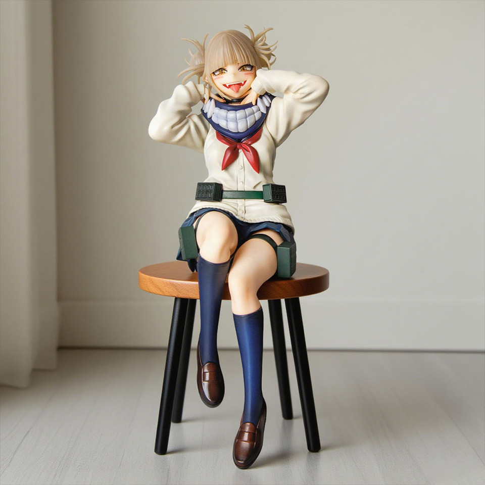 Anime MHA Figure Toga Himiko Action Figures Standing Toga Himiko Figurine PVC Beauty Models Look Up 