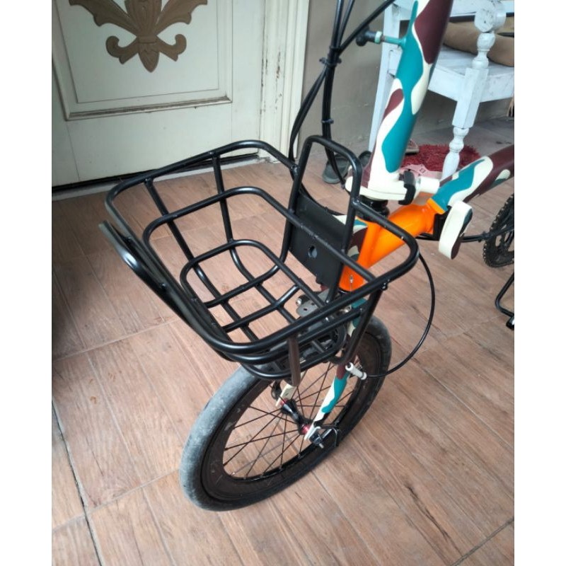 (PROMO)Keranjang Sepeda Lipat khusus Front blok Rak sepeda lipat