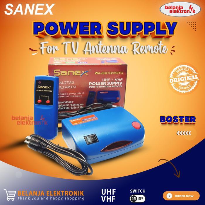 BOOSTER ANTENA DAN REMOTE BOOSTER TV POWER SUPPLY ANTENA REMOTE SANEX - SANEX-109-ANTRMT