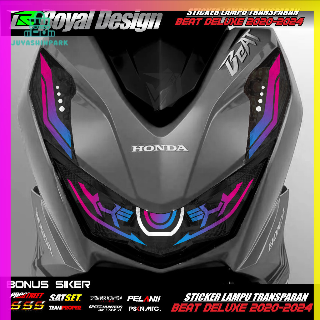 Stiker Lampu Beat Deluxe 2020 2021 2023 Sticker Alis Lampu Depan Beat New Terbaru RL 01