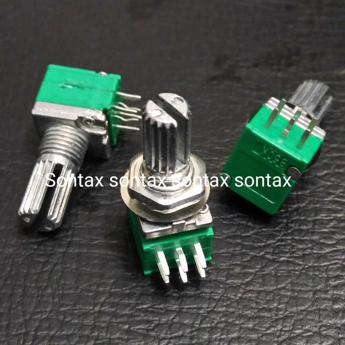 b100k 100k b 100 k x2 b100kx2 stereo potensio pot model alps hijau SCelectro
