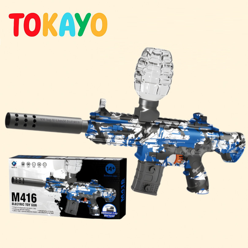 Tokayo Mainan Anak Water Gel Elektrik Toy M416 Tembakan WaterGel Outdoor Laki Laki Electric Bubel