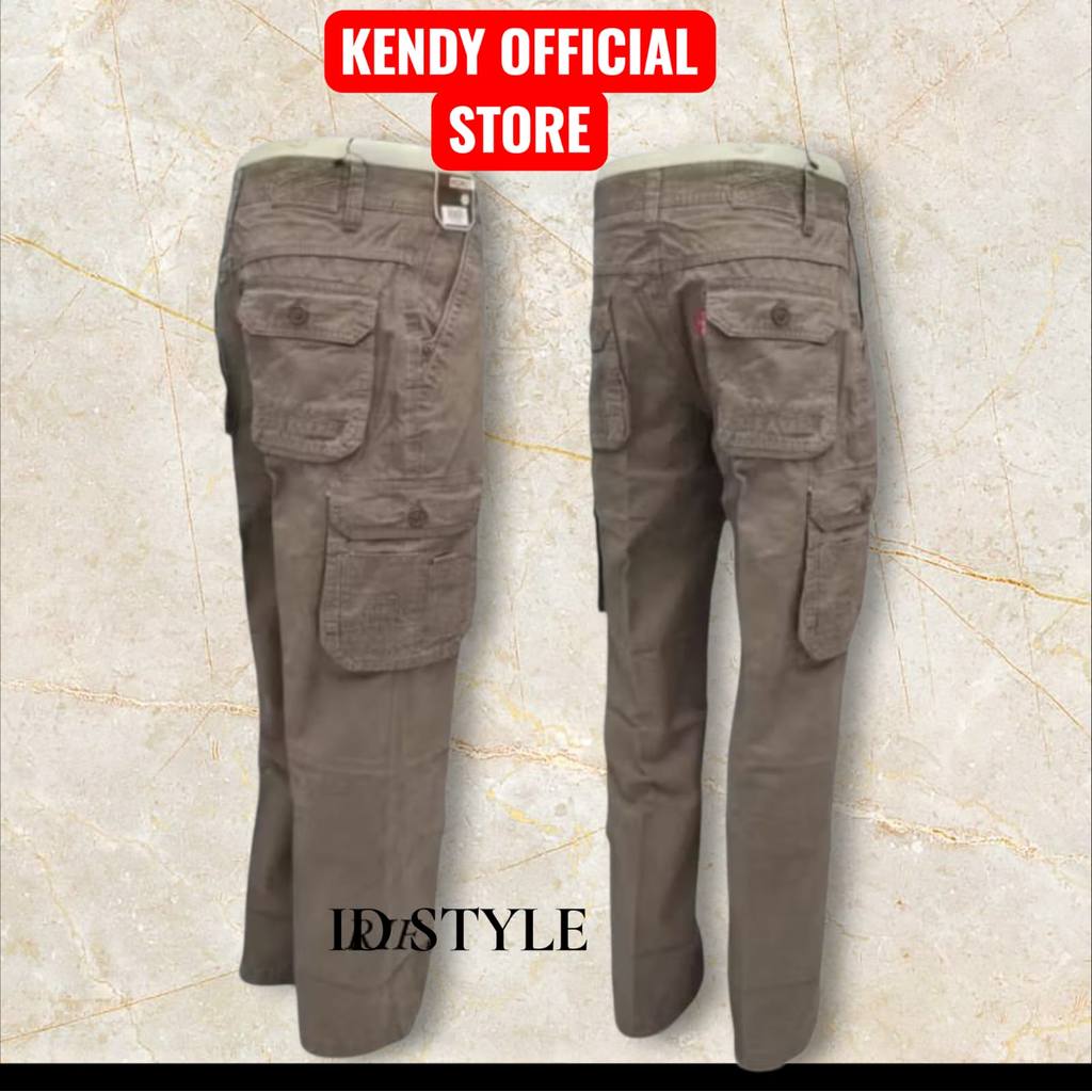 Celana Cargo Pria KENDY Original Panjang – Celana Gunung Outdoor Banyak Saku, Bahan Kuat & Nyaman