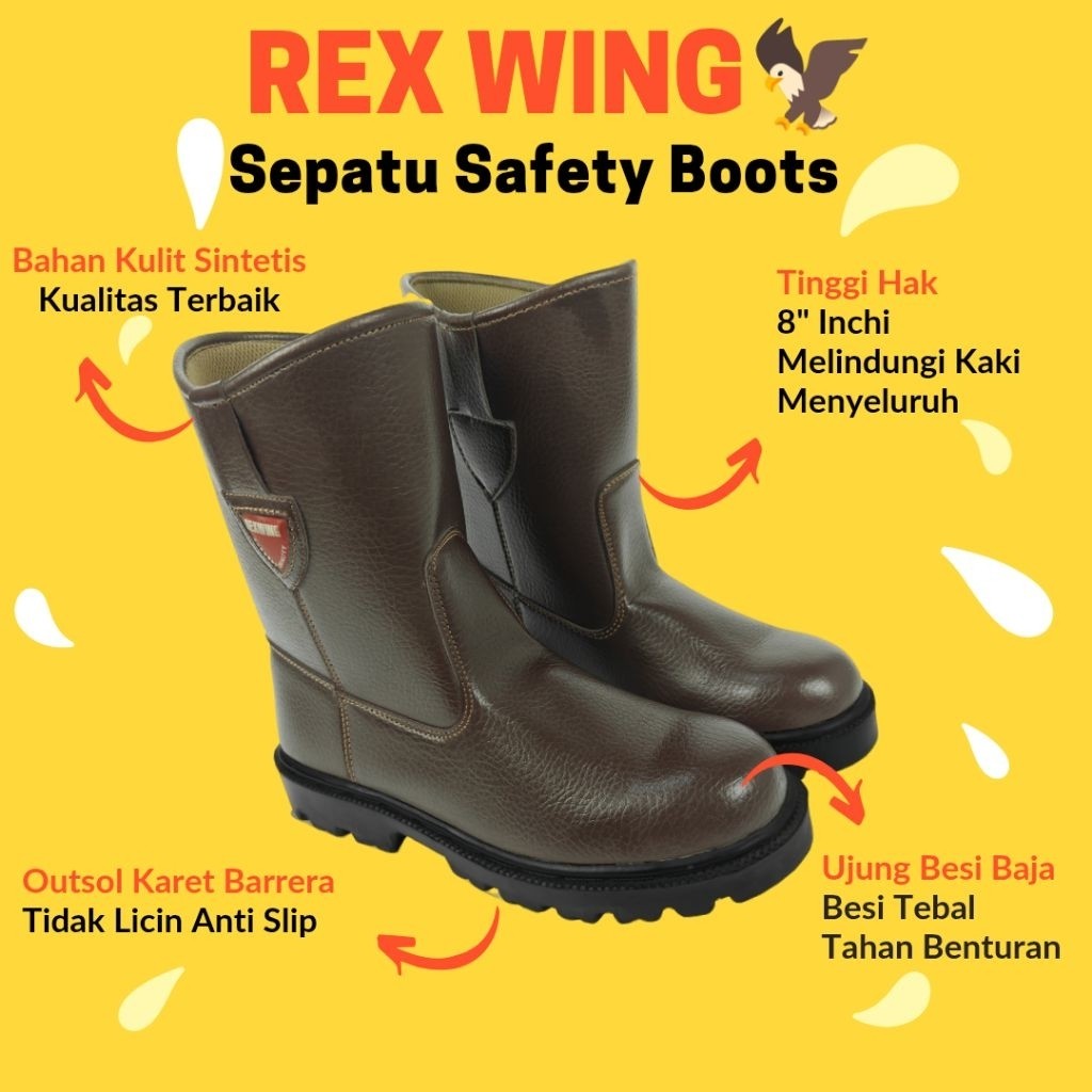 Promo Sepatu Safety Boots Shoes Pria Grade A Proyek Welder Pertambangan Ujung Besi Premium Original 