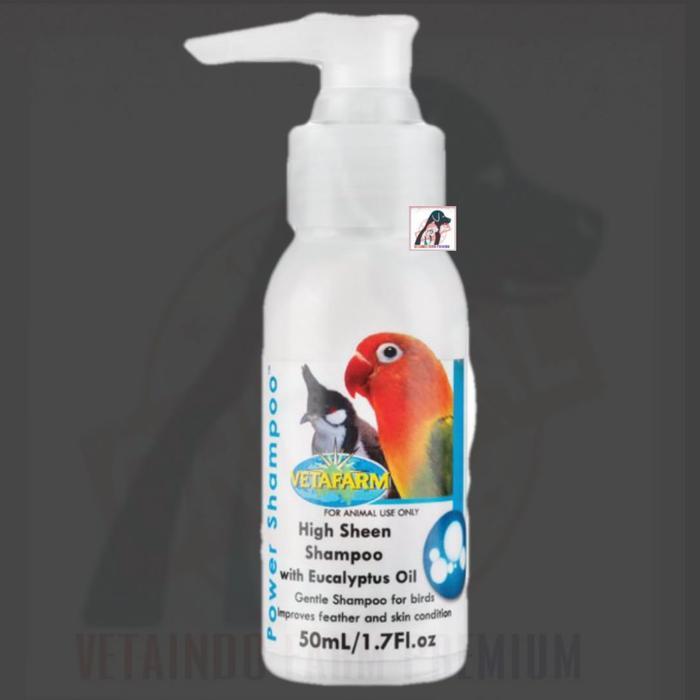 POWER SHAMPOO VETAFARM 50 ML BURUNG MACAW PARROT KAKATUA SAMPOO IMPORT