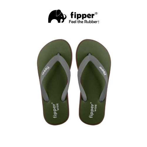 Fipper - Wide Green Army / Brown Havana / Grey
