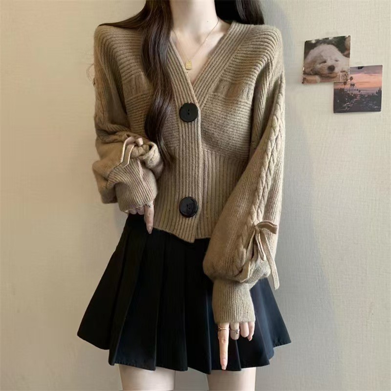 [Saror]Sweater Rajut Baru untuk Wanita, Mantel Rajut Tebal untuk Wanita