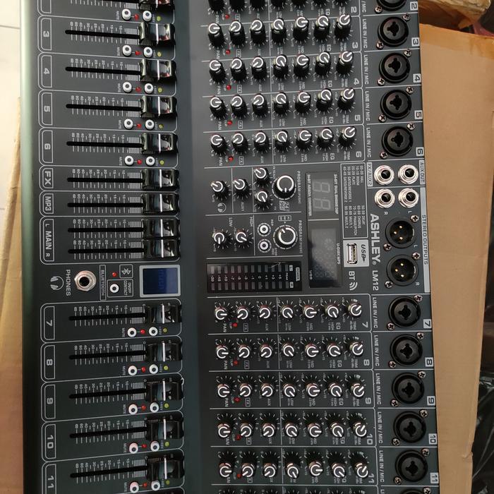 Mixer Audio Ashley LM12 LM 12 Original 12 Channel Efek Digital Reverb