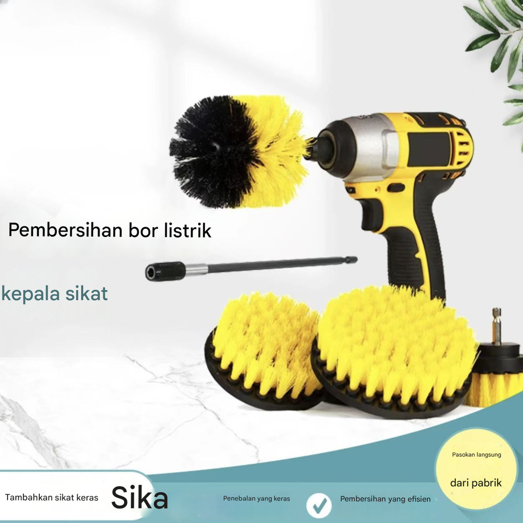 Sikat Pembersih Listrik/Sikat Pembersih Kamar Mandi Dapur/Poles Lantai Ubin/Sikat Multi-Fungsi