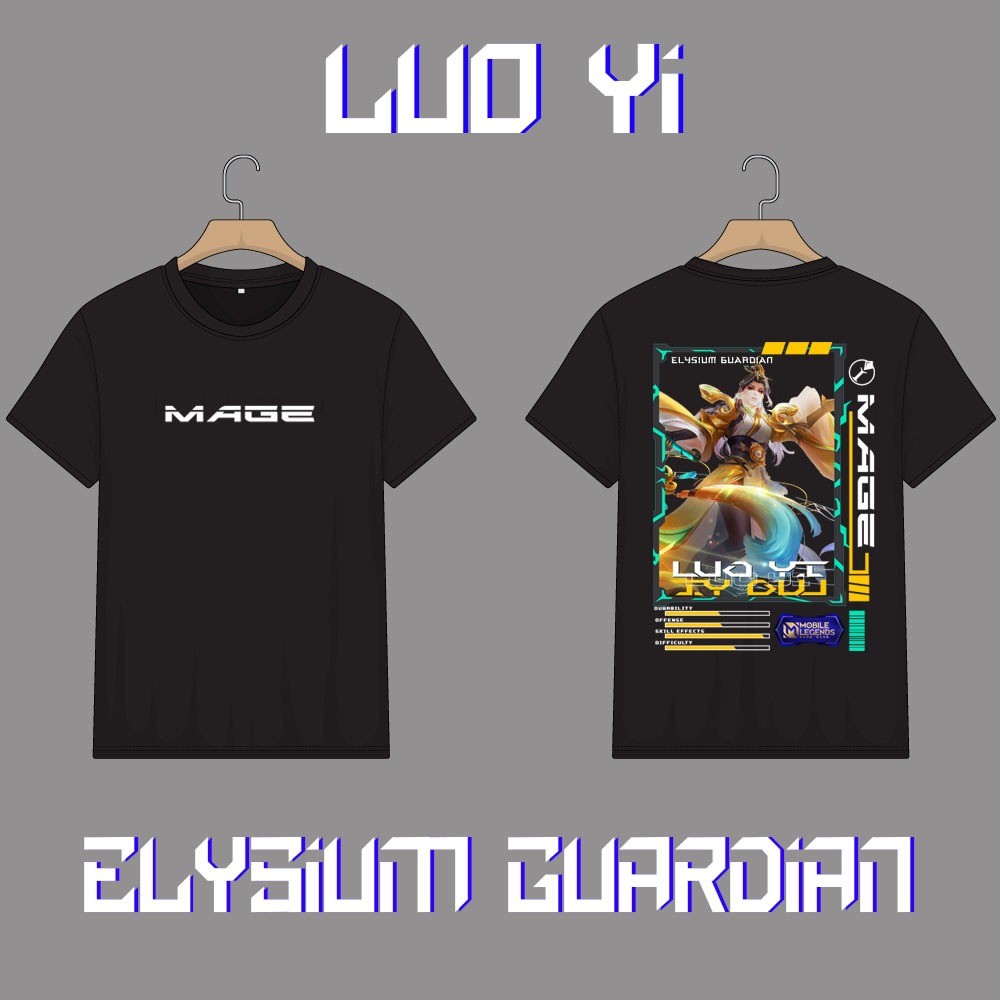 KAOS ANAK & DEWASA HERO MOBILE LEGEND LUO YI MAGE SKIN KEREN//KAOS ML//KAOS ANAK MOBILE LEGEND//KAOS