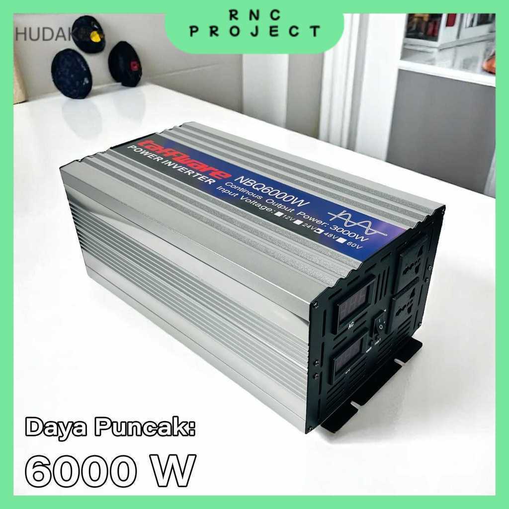 Taffware Power Inverter Mobil Pure Sine Wave DC 48V to AC 220V 6000W - NBQ6000W