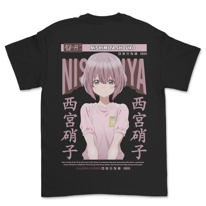Kaos Anime Koe No Katachi Nishimiya Shouko Shōgakkō Version Combed Digital Sablon  Unisex Tee