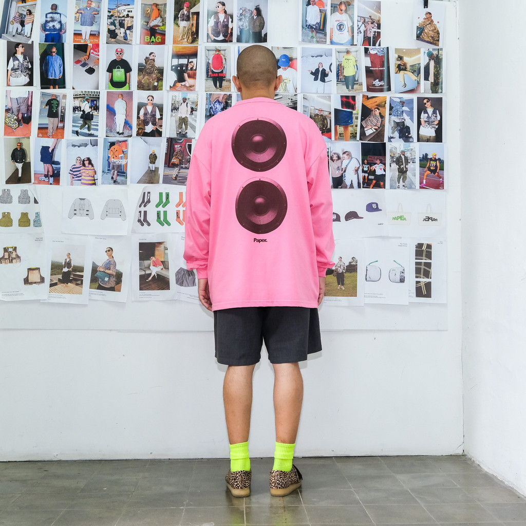 Paper. Kaos Lengan Panjang Pria Sablon Dj Gear Pink