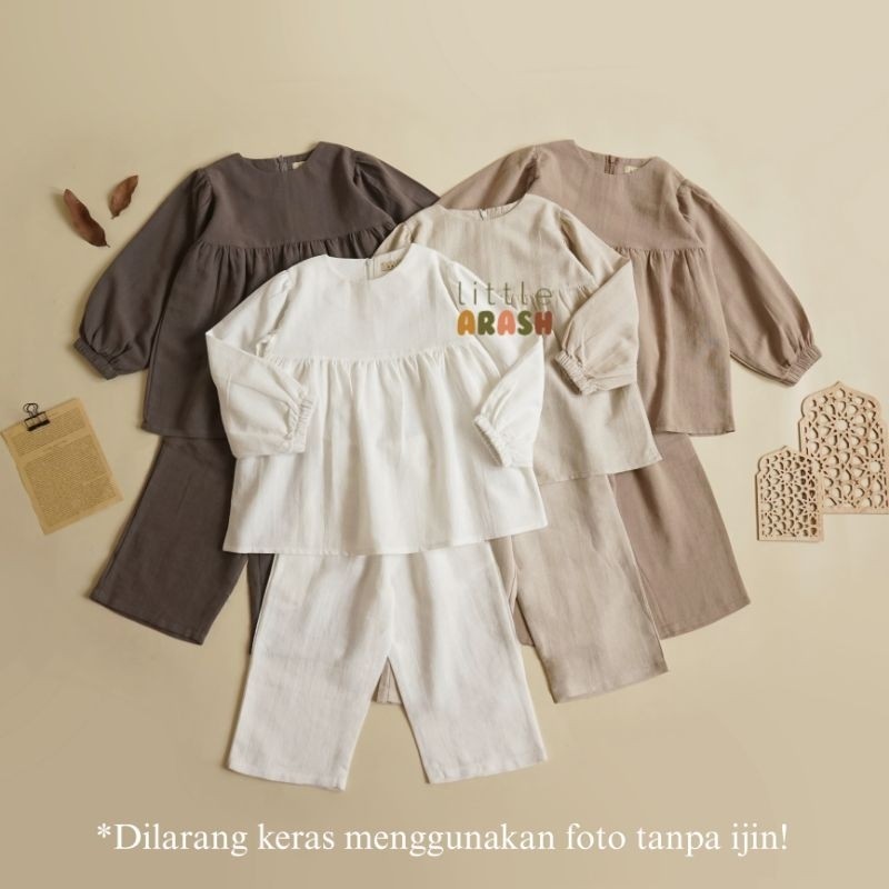 BENA.STORE Little Arash | JIHAN Set | Setelan muslim anak perempuan | Setelan anak perempuan | Raya 