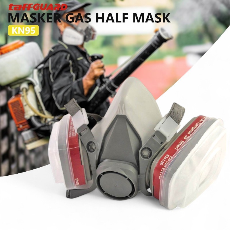 Masker Gas Respirator KN95 Filter Karbon Aktif / Masker KN95 Respirator - 6200