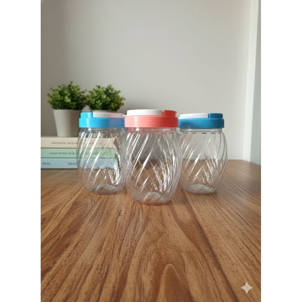 Toples Pet Small Ulir /Toples Kue Kering/Toples Snack_ISKA