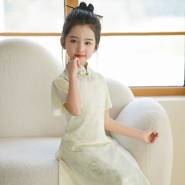 [COD]Gaun hijau muda untuk anak-anak, gaun putri baru untuk anak-anak.