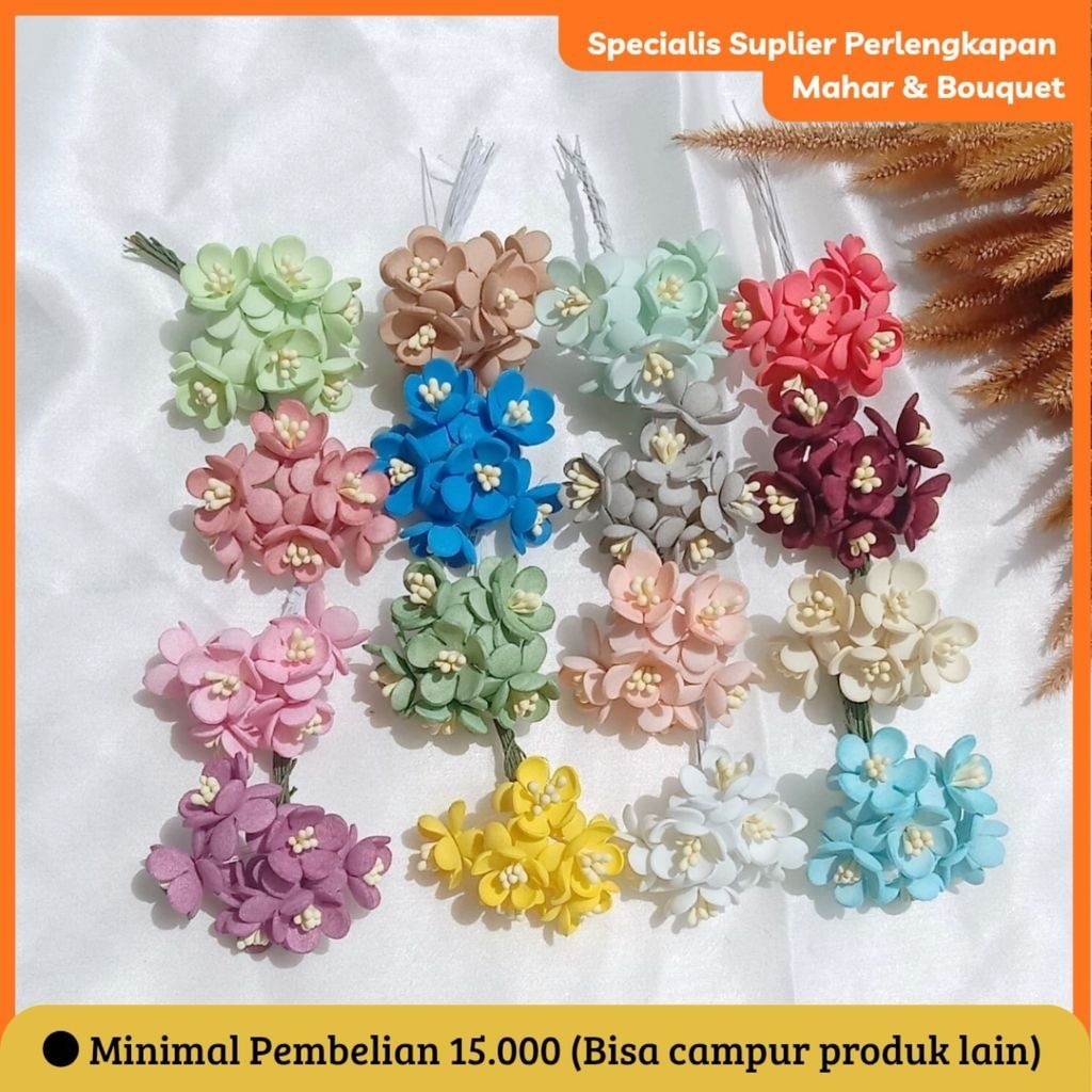 J.KEMBANG BUNGA SPONS SAKURA MINI / BUNGA SAKURA / SAKURA MINI / BAHAN MAHAR