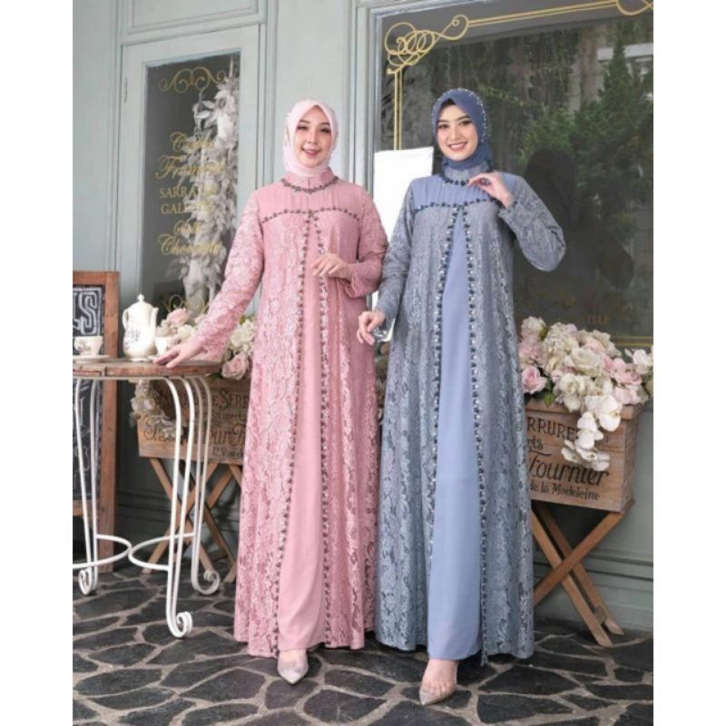 M.C>>Realpict GAMIS PAYET PREMIUM - GAMIS ISABELLA DRESS - GAMIS PESTA MEWAH - FASHION MUSLIM - GAMI