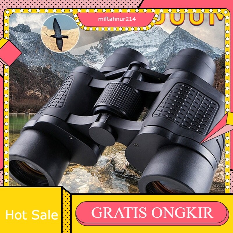 Teleskop 80x80 Teropong Penglihatan Malam Non-inframerah Koordinat Koordinat Tinggi Daya Tinggi