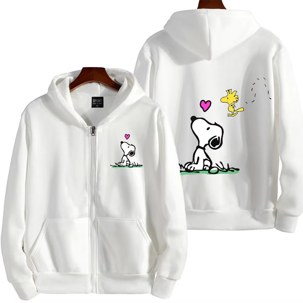 Jaket Snoopy - jacket zipper snoopy Cartoon Anime hoodie
