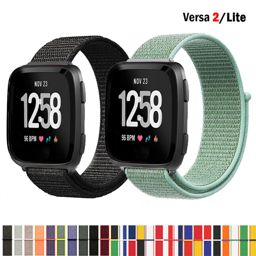 Nylon Loop Strap for Fitbit Versa 2 versa Smartwat replacment Bracelet Sport watband correa Fitbit V
