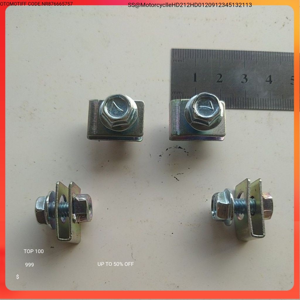 4 set baut plat nomor mobil ori baut 10 m6 code8646 9