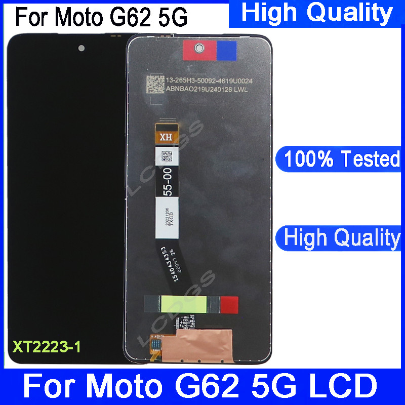 6.5" Original For Motorola Moto G62 5G LCD splay Tou Screen Sensor giziter Assembly Replacement For 